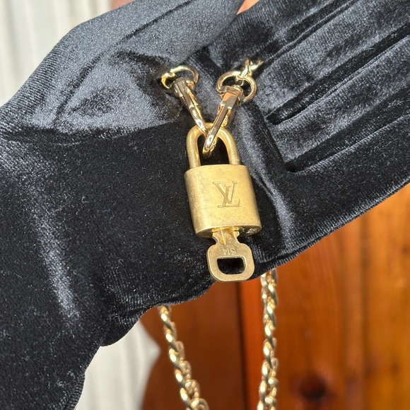 Louis Vuitton Gold Padlock and Key - Picture 1 of 3